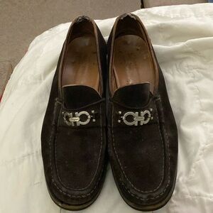 Ferragamo’s black shoes